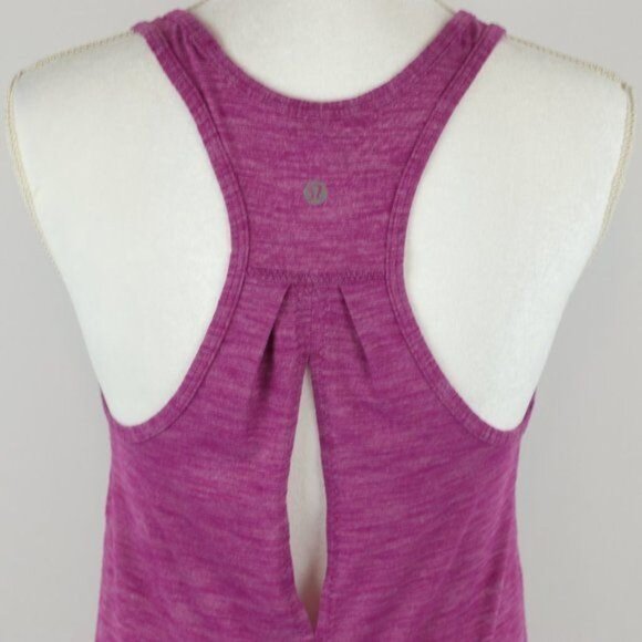 Lululemon Salute The Sun Women's Size 4 Purple Racerback Activwear Tank Top - Picture 4 of 6